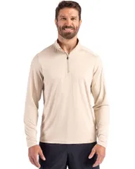 カッターアンドバック メンズ アウター ジャケット・ブルゾン ハーフジップ Cutter Buck Coastlinepicomfort Recycled Mens Quarter Zip Wheatのサムネイル