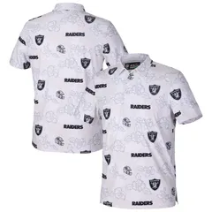 レインスプーナー メンズ トップス Tシャツ ポロシャツ Mens Reyn Spooner White Las Vegas Raiders Pua Performance Game Day Poloのサムネイル