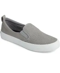 スペリー レディース シューズ スニーカー Sperry Womens Crest Twin Gore Perforated Slip On Sneakers Gray グレーのサムネイル