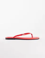 エイソス レディース シューズ サンダル ASOS DESIGN Fitz skinny strap flip flops RED レッドのサムネイル