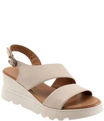 ブエノ レディース シューズ サンダル プラットフォーム レザー Bueno Gianna Leather Platform Wedge Sandals Light Grey グレーのサムネイル