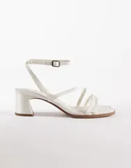 エイソス レディース シューズ サンダル ヒール ASOS DESIGN Honeybee mid block heeled sandals IVORY アイボリーのサムネイル