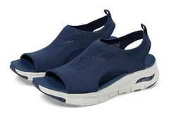 スケッチャーズ レディース シューズ ヒール SKECHERS Arch Fit City Catch Navy ネイビーのサムネイル