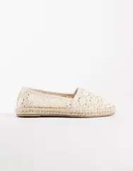 エイソス レディース シューズ サンダル ASOS DESIGN Joyce closed toespadrilles crochet WHITE ホワイトのサムネイル