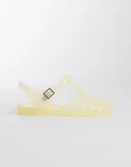 エイソス レディース シューズ パンプス ASOS DESIGN Medley jelly fisherman flats in lemonのサムネイル