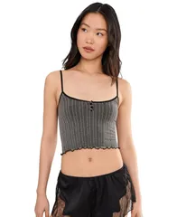 フリーピープル レディース トップス シャツ Free People Snap Into It Henley Crop Black ブラックのサムネイル