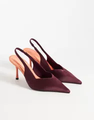 エイソス レディース シューズ ヒール ASOS DESIGN Wide Fit Sabrina slingback stiletto heels in plum and coral mix Coloのサムネイル