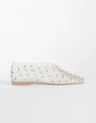スティーブ マデン レディース シューズ スリッポン・ローファー Steve Madden Grovembellished slip on jelly shoes in clearのサムネイル