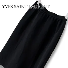 YVES SAINT LAURENT イヴサンローラン ブラック レディース スカート ひざ丈スカート タイトスカート ストレート フォーマル オフィス 通勤 冠婚葬祭 ヴィンテージ オールド【9号サイズ】Mサイズ相当 1523BCのサムネイル