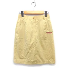 カステルバジャック CASTELBAJAC スカート フレア ひざ丈 コットン混 ロゴ ジップフライ 9 マスタード /NT25のサムネイル