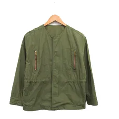 マカフィー MACPHEE トゥモローランド ミリタリージャケット ジップアップ コットン シンプル 34 カーキ /KT19のサムネイル