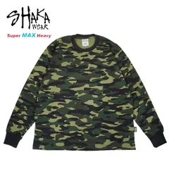 SHAKA WEAR シャカウェアサーマル ロングスリーブ 長袖Tシャツ ワッフル ヘビーウェイトメンズ  9OZ HEAVYWEIGHT THERMAL 2.0WOODLAND CAMO ウッドランドカモミリタリー ストリート迷彩 肉厚 カモフラージュ ロー