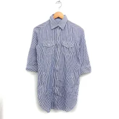 ギャバジンケーティー Gabardine K.T シャツ チュニック 7分袖 ストライプ コットン 綿 9 ブルー 青 /FT43のサムネイル