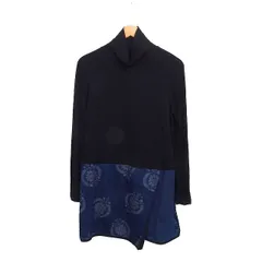 ギャバジンケーティー Gabardine K.T 素材切替 チュニック 長袖 タートルネック スリット 11 ブラック 黒 /FT39のサムネイル
