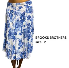 No.536 (♡)BROOKS BROTHER プリーツ花柄スカートのサムネイル