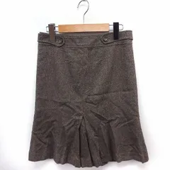 ブラック バイ マウジー BLACK by moussy スカート タック ひざ丈 ウール ジップ 0 ブラウン 茶 /FT46のサムネイル