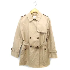 ビス ViS トレンチ コート アウター ミディ丈 ベルト ダブル スリット 無地 M ベージュ /NT25のサムネイル