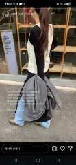 ベージュボウル layered slit skirtのサムネイル