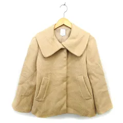 テチチ Te chichi ジャケット アウター ウール ビッグカラー 総裏地 スナップボタン M ベージュ /NT27のサムネイル