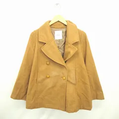 ダズリン dazzlin コート アウター チェスター ミドル ダブルボタン 厚手 F 長袖 茶 ベージュ /TT15のサムネイル