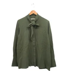 メルローズ MELROSE タグ付き シャツ ブラウス 長袖 リボン シンプル 2 グリーン 緑 /KT16のサムネイル