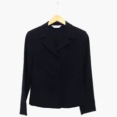 エムケー ミッシェルクラン MK MICHEL KLEIN テーラード ジャケット シングル 無地 シンプル 肩パット ストレッチ 38 ブラック 黒 /HT17のサムネイル