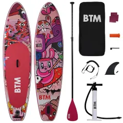 BTM スタンドアップパドルボード SUPボード インフレータブル オールラウンド SUPセット超軽量 安定性 滑り止め 初心者向け ヨガ 水上散歩 釣り 収納バッグ付き 持ち運び便利 耐荷重量160kgeのサムネイル