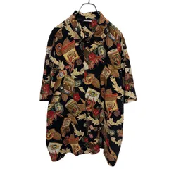 【LEISURE】 MADE IN USA All Over Print Aloha Shirt 葉巻 シガー 総柄アロハシャツ S-6670のサムネイル