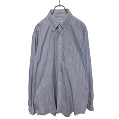 【Brooks Brothers】 Regular Fit Non-Iron Shirt スーピマコットン ノンアイロン ストライプBDシャツ S-6820