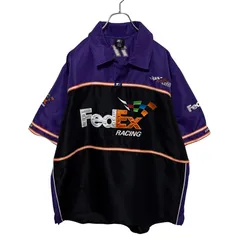 【STARTER】 Fedex Racing Pit Crew Shirt フェデックス 企業ロゴ レーシング ピットシャツ S-6914のサムネイル