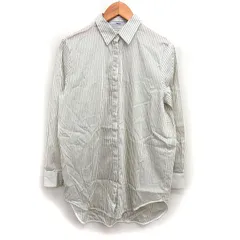 コムサ COMME CA ストライプ ロング シャツ ブラウス ステンカラー オーバーサイズ 長袖 11 アイボリー /NT30のサムネイル