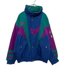 【FILA】 Thermore イタリアチーム トリコローレ刺繍 フード収納 中綿入り スキー スノボーウェア S-3912のサムネイル