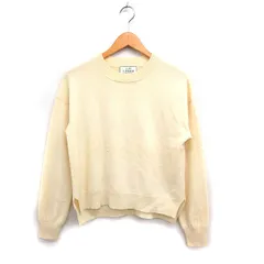 ジャーナルスタンダードレサージュ journal standard L'essage カシミヤ100％ ニット セーター 長袖 丸首 無地 アイボリー /FT14のサムネイル