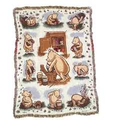 vintageラグ ブランケット マルチカバー タペストリー USA製 クラシックプー ディズニー Disney Rug Blanket Pooh 4049のサムネイル