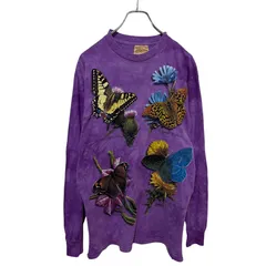 【THE MOUNTAIN】 00s MADE IN USA Butterfly 蝶 アート 2001 アート 昆虫 ロンT タイダイ S-6066のサムネイル