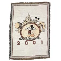 vintageラグ ブランケット マルチカバー タペストリー Disney ディズニー WDW 00s 2001 ミッキー シンデレラ城 エプコット 2233のサムネイル