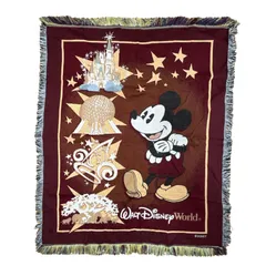 vintageラグ ブランケット マルチカバー タペストリー WDW シンデレラ城 エプコット マジックキングダム Rug Blanket Disney3043のサムネイル