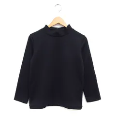 メルローズ MELROSE CLAIRE モックネック カットソー バックジップ 無地 長袖 黒 ブラック /NT13のサムネイル