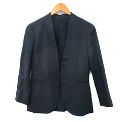 ボールジー BALLSEY トゥモローランド ノーカラージャケット コットン シンプル 38 ネイビー 紺 /KT33のサムネイル