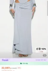 ドレープ ジャージ マキシスカート グレー xl (30-32)のサムネイル