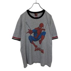 【SPIDERMAN】 2011 MARVEL Spider Sense T-Shirts Spider-Man Graphic Ringer T-Shirt S-5812