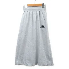 ニューバランス NEW BALANCE スウェット フレア スカート ロング コットン S グレー 灰 /KT28のサムネイル