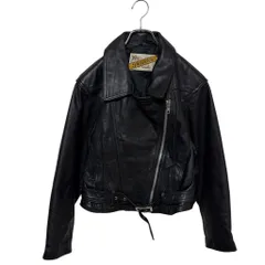 【Schott】 80s USA製 本革 ダブルライダースジャケット IDEALジップ バイカー レーシング S-4060のサムネイル