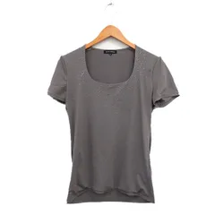 ボナジョルナータ BUONA GIORNATA カットソー Tシャツ Uネック 半袖 ビジュー M グレージュ /KT9のサムネイル