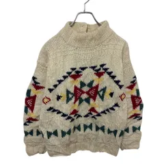 【WOOLRICH】 80s USA製 紺タグ ネイティブ柄ニットセーター S-3547のサムネイル