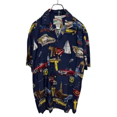 【PARADISE FOUND】 MADE IN USA Hawaii Route 66 ハワイ ルート66 オープンカラーアロハシャツ 開襟 S-6615のサムネイル