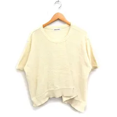 センソユニコ Senso unico ワイド ニット セーター 5分袖 丸首 裾変形 無地 40 クリーム /FT33のサムネイル