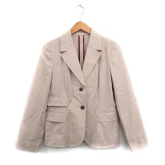 トラサルディ TRUSSARDI テーラードジャケット ブレザー コットン チェック 42 ベージュ /KT3のサムネイル
