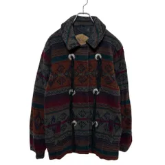 【WOOLRICH】 90s USA製 ネイティブ柄 幾何学模様ボタン ウールジャケット S-3541のサムネイル