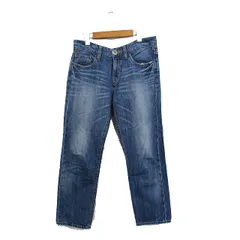 グローブ grove デニム ジーンズ クロップド丈 ウォッシュ加工 M ブルー 青 /KT30のサムネイル